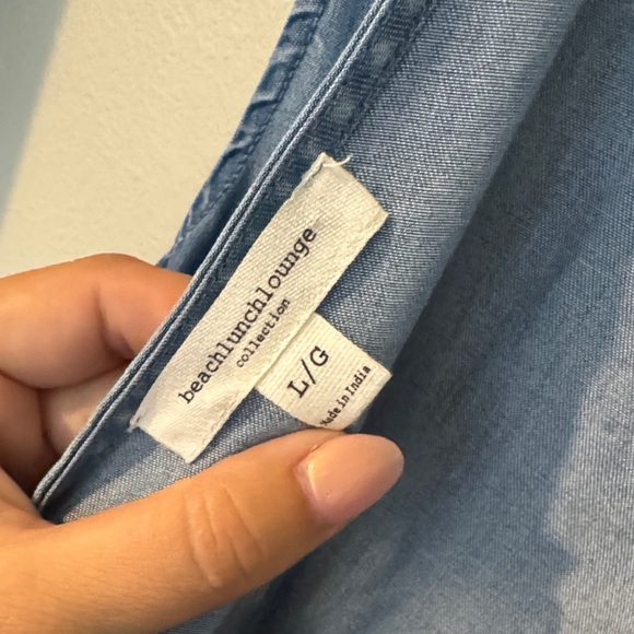 beachlunchlounge Blue Sleeveless Romper - Picture 4 of 5